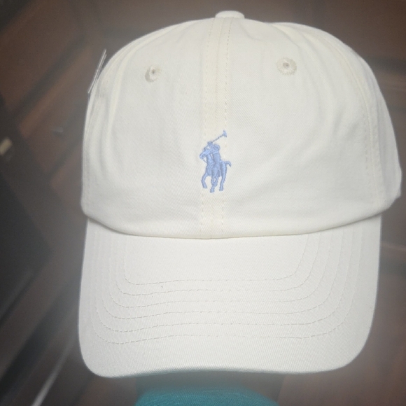 Ralph Lauren Other - Ralph Lauren Beige Cap with Blue Emblem